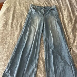 Elegant Light Blue Flare Jeans